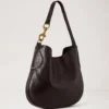 Hackney Shoulder Bag Ebony Shiny Buffalo Women