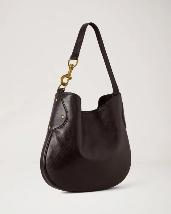 Hackney Shoulder Bag Ebony Shiny Buffalo Women