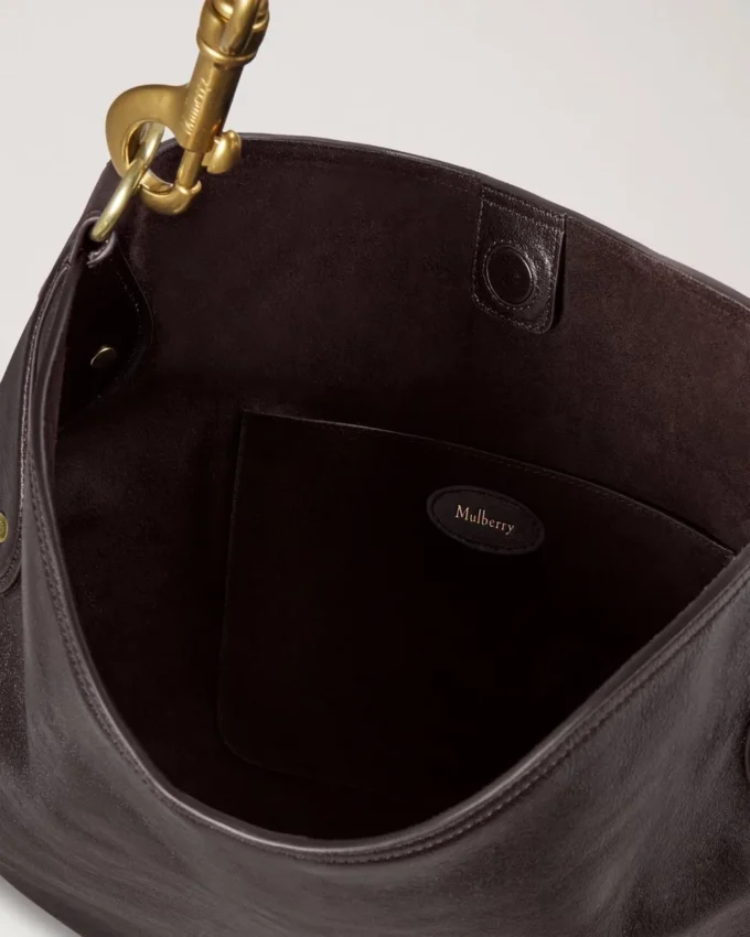 Hackney Shoulder Bag Ebony Shiny Buffalo Women