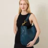 Hackney Shoulder Bag out of the Blue High Shine Leather