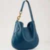 Hackney Shoulder Bag out of the Blue High Shine Leather