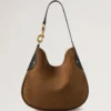 Hackney Shoulder Bag Vintage Oak Suede Women