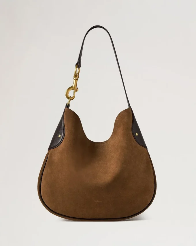 Hackney Shoulder Bag Vintage Oak Suede Women
