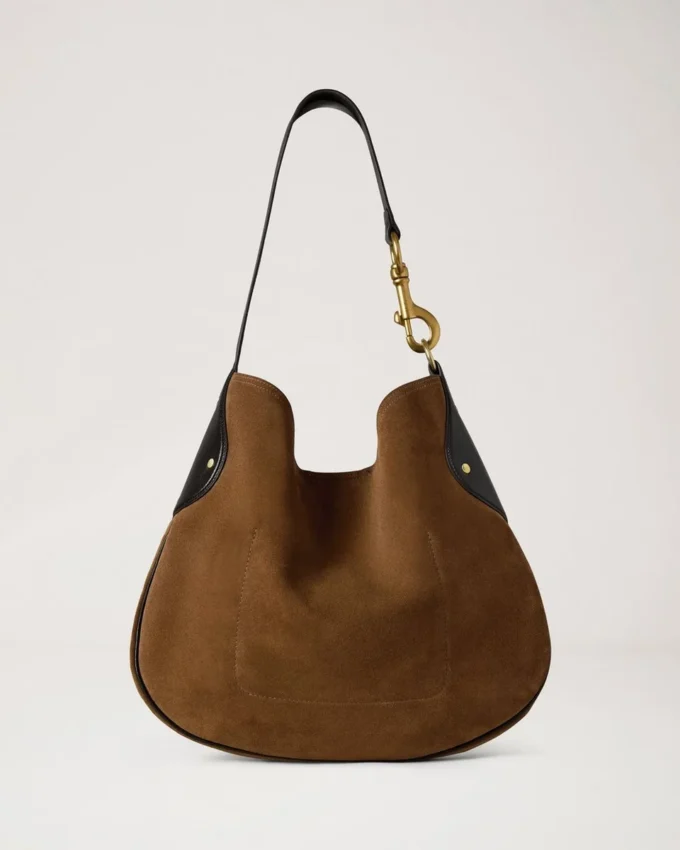 Hackney Shoulder Bag Vintage Oak Suede Women