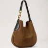 Hackney Shoulder Bag Vintage Oak Suede Women
