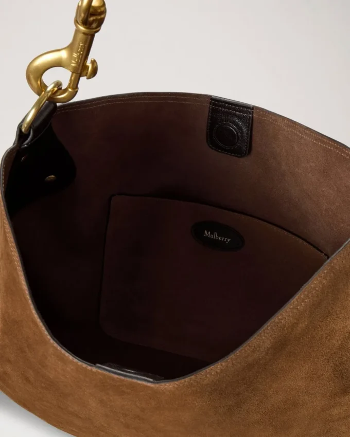 Hackney Shoulder Bag Vintage Oak Suede Women