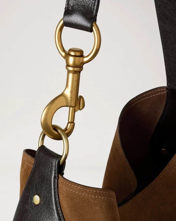 Hackney Shoulder Bag Vintage Oak Suede Women