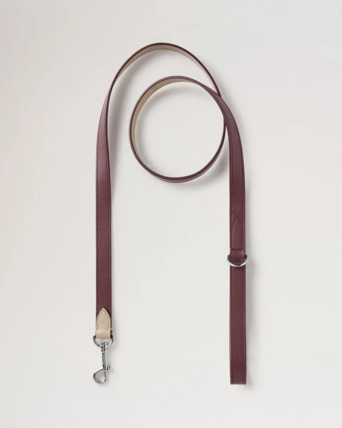 Handheld Dog Leash Dune & Oxblood Small Classic Grain