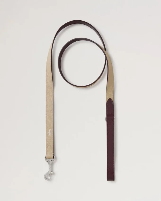 Handheld Dog Leash Dune & Oxblood Small Classic Grain
