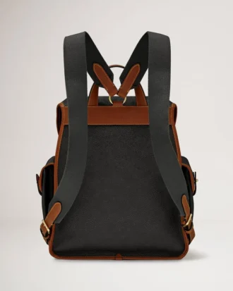 Heritage Backpack Black & Cognac Bioveg Scotchgrain