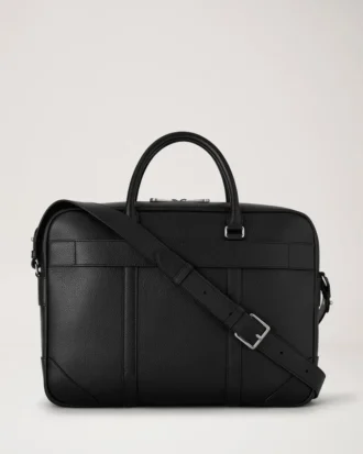 Heritage Briefcase Black Small Classic Grain Women