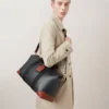 Heritage Day Clipper Black & Cognac Printed Bioveg Scotchgrain & Flat Calf