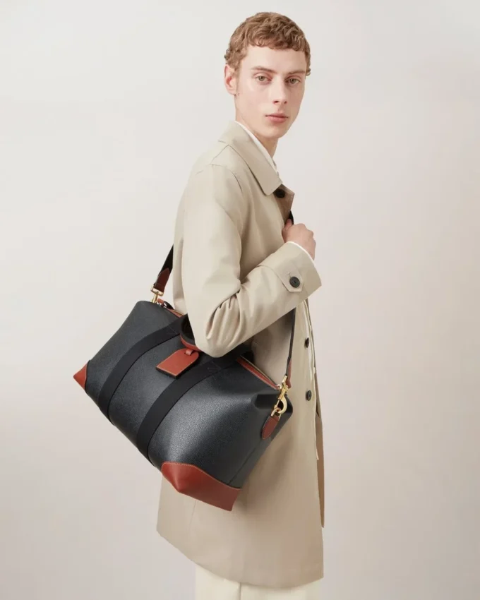 Heritage Day Clipper Black & Cognac Printed Bioveg Scotchgrain & Flat Calf