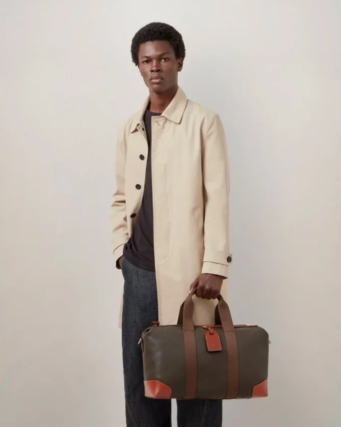 Heritage Day Clipper Mole & Cognac Printed Bioveg Scotchgrain & Flat Calf