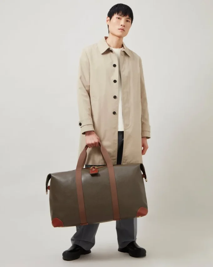 Heritage Large Clipper Mole & Cognac Printed Bioveg Scotchgrain & Flat Calf
