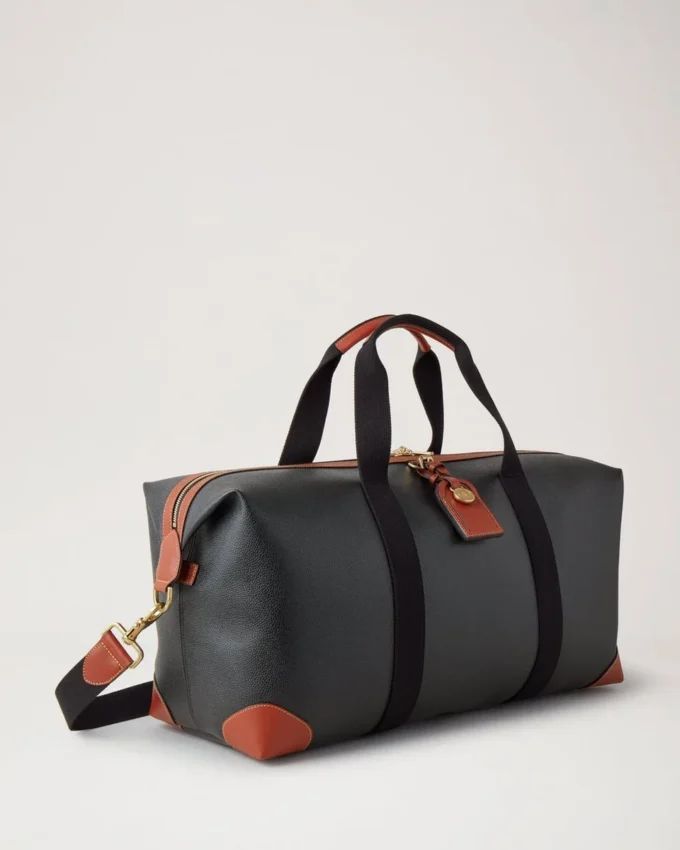 Heritage Medium Clipper Black & Cognac Printed Bioveg Scotchgrain & Flat Calf