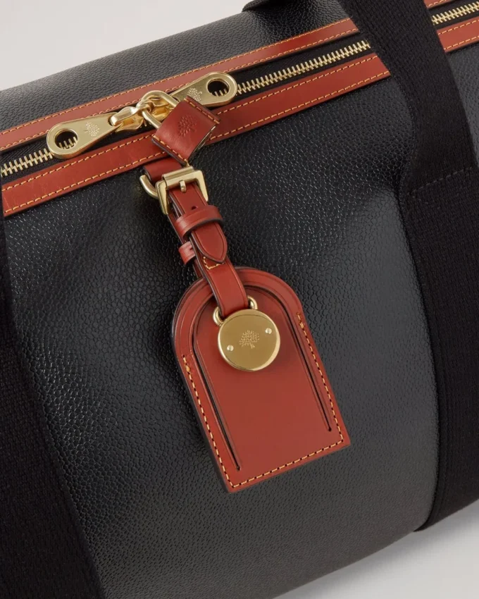 Heritage Medium Clipper Black & Cognac Printed Bioveg Scotchgrain & Flat Calf