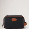 Heritage Wash Case Black & Cognac Printed Bioveg Scotchgrain & Flat Calf
