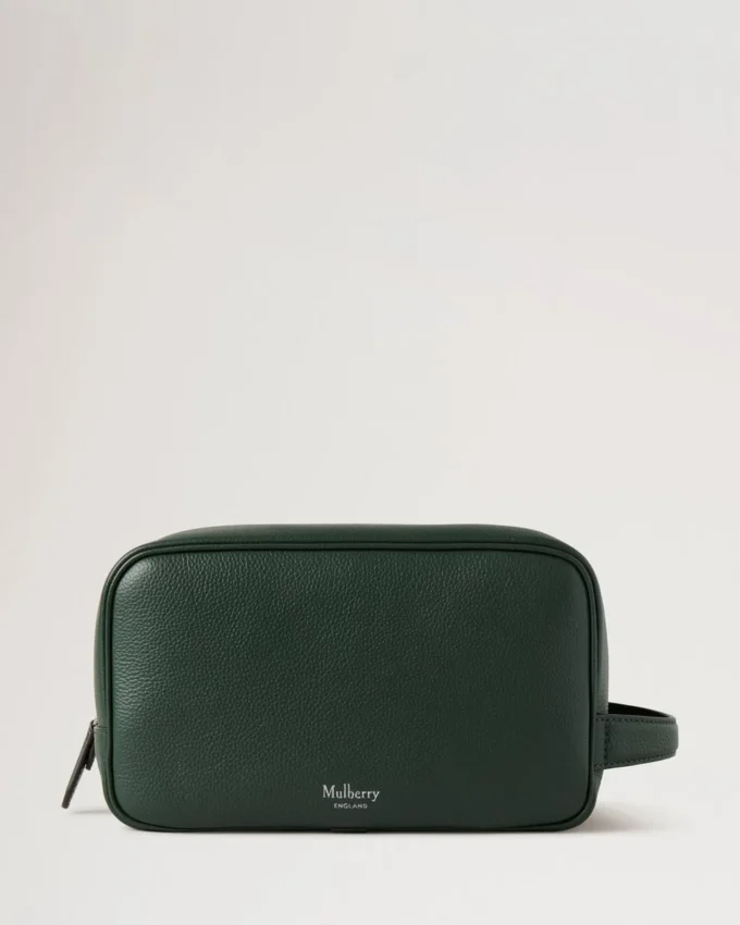 Heritage Wash Case Mulberry Green Small Classic Grain