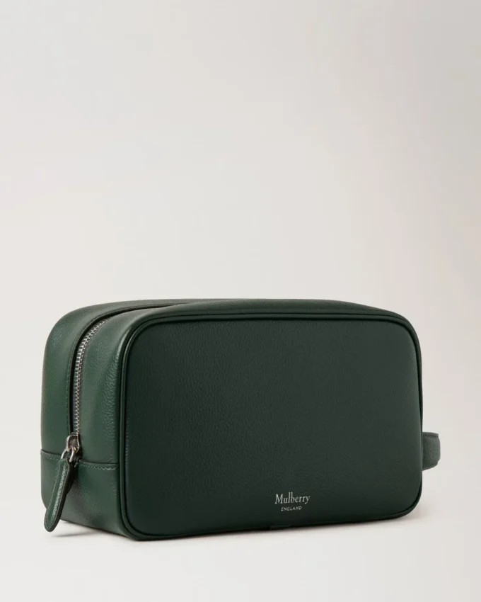 Heritage Wash Case Mulberry Green Small Classic Grain