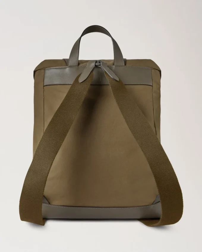 Heritage Waxed Backpack Dark Moss Waxed Cotton Women