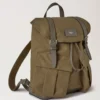 Heritage Waxed Backpack Dark Moss Waxed Cotton Women