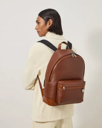 Heritage Zipped Backpack Oak Two-Tone Small Classic Grain