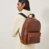 Heritage Zipped Backpack Oak Two-Tone Small Classic Grain