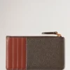 Heritage Zipped Long Card Holder Mole & Cognac Printed Bioveg Scotchgrain & Flat Calf