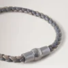Iris Bracelet Charcoal & Solid Grey Heavy Grain