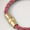 Iris Bracelet Pink Scrumpy Small Classic Grain & Plated Stainless Steel