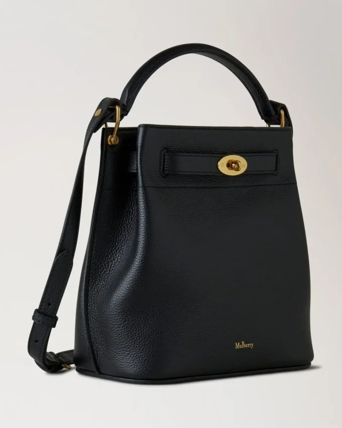 Islington Bucket Black Small Classic Grain Women
