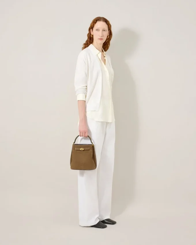 Islington Bucket Salcombe Sand Suede Top Handle Bags