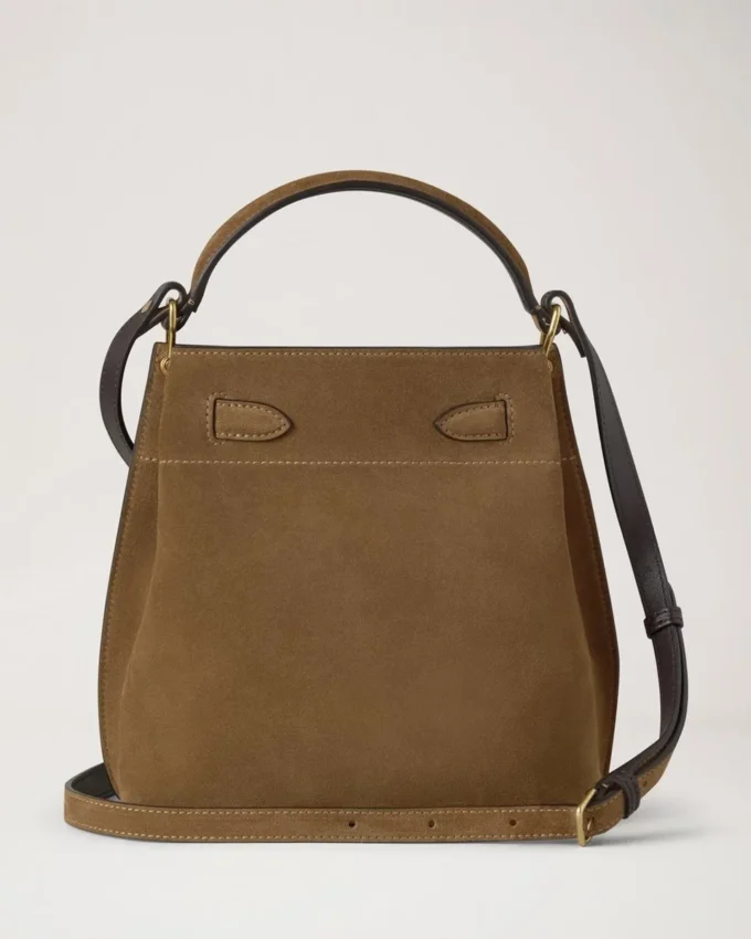 Islington Bucket Salcombe Sand Suede Top Handle Bags
