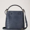 Islington Bucket Stormy Blue Ostrich Top Handle Bags