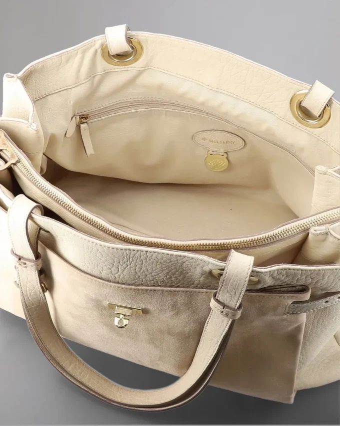 Jenah Tote Pre-Loved Beige Mix Material Pre-Loved Bags