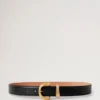 Lana Belt Black High Gloss Leather Women