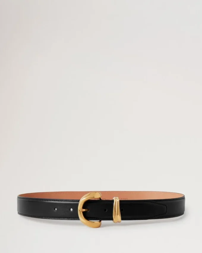 Lana Belt Black High Gloss Leather Women