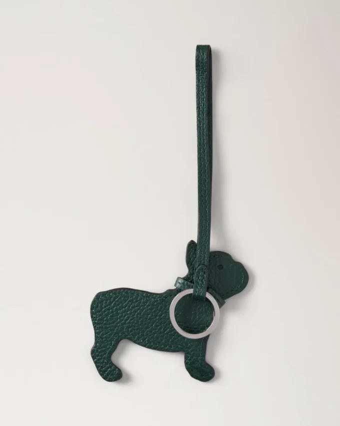 Lanyard Keyring – Frenchie Dog Mulberry Green Small Classic Grain