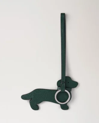 Lanyard Keyring – Sausage Dog Mulberry Green Small Classic Grain