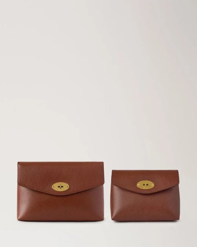 Darley Cosmetic Pouch Oak Small Classic Grain Women