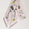 Large Skinny Scarf – Riverside Floral Blossom Pink Recycled Polyester