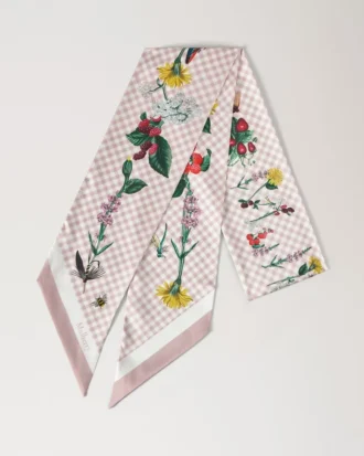 Large Skinny Scarf – Riverside Floral Blossom Pink Recycled Polyester
