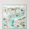 Large Square Scarf – Town & Country Multicolour Silk Twill