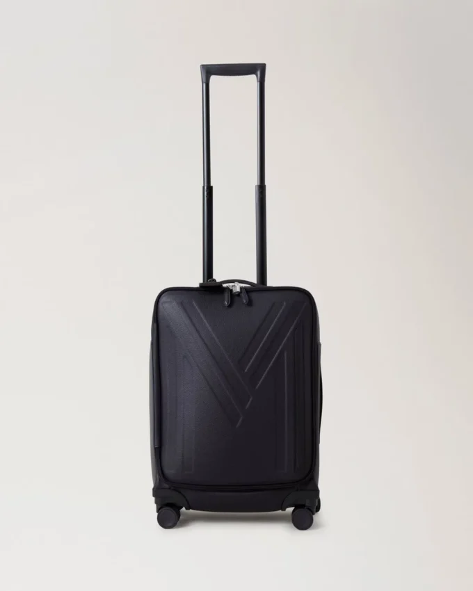 Leather 4 Wheel Suitcase Night Sky Small Classic Grain