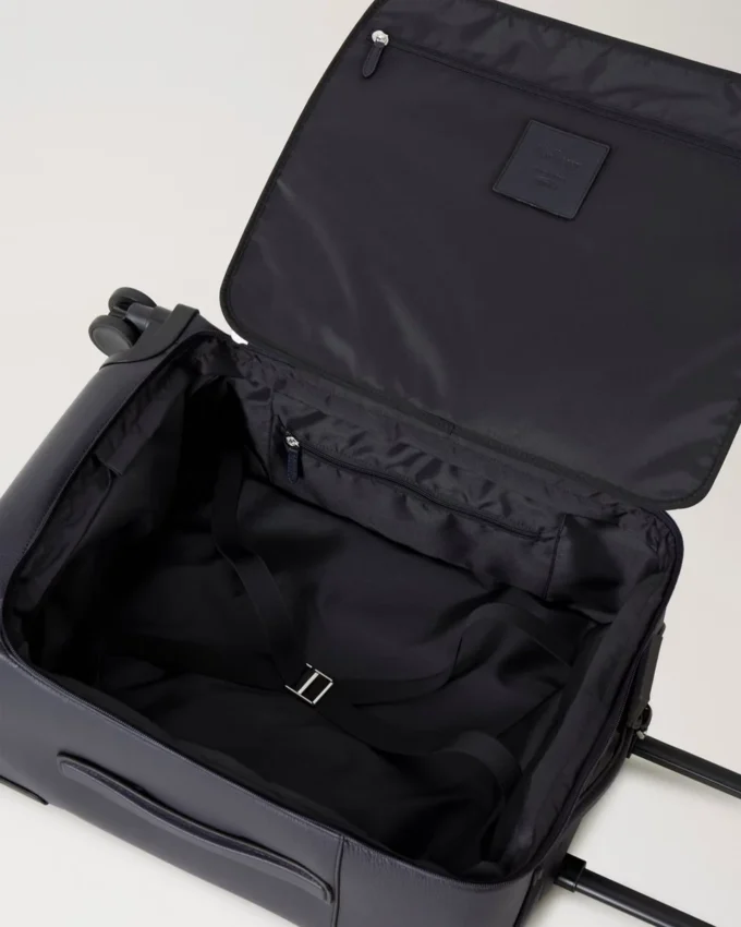 Leather 4 Wheel Suitcase Night Sky Small Classic Grain
