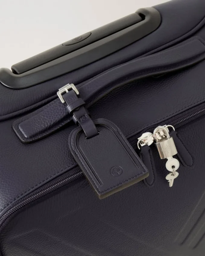 Leather 4 Wheel Suitcase Night Sky Small Classic Grain