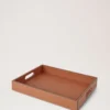 Leather Tray Vintage Oak Calf Leather & Wood Lifestyle