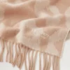 Leopard Merino Wool Scarf Maple & Ecru Merino Wool
