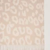 Leopard Merino Wool Scarf Maple & Ecru Merino Wool
